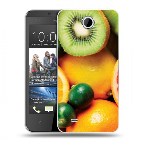 Дизайнерский пластиковый чехол для HTC Desire 300 Фрукты текстуры