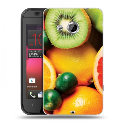 Дизайнерский пластиковый чехол для HTC Desire 200 Фрукты текстуры