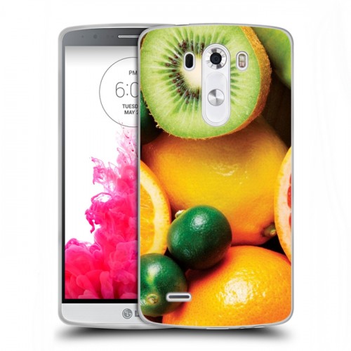 Дизайнерский пластиковый чехол для LG G3 (Dual-LTE) Фрукты текстуры