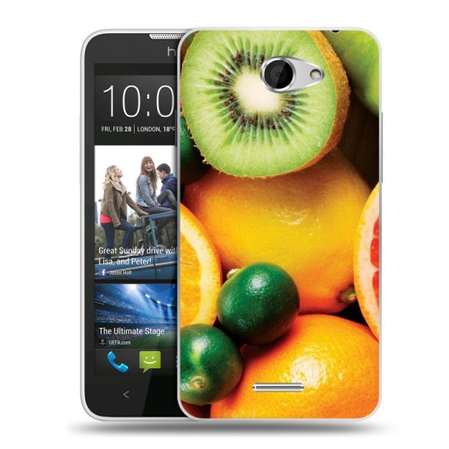 Дизайнерский пластиковый чехол для HTC Desire 516 Фрукты текстуры