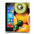 Дизайнерский пластиковый чехол для Microsoft Lumia 435 Фрукты текстуры