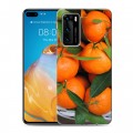 Дизайнерский силиконовый с усиленными углами чехол для Huawei P40 Фрукты текстуры