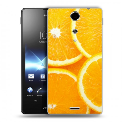 Дизайнерский пластиковый чехол для Sony Xperia TX Фрукты текстуры