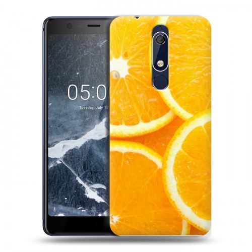 Дизайнерский пластиковый чехол для Nokia 5.1 Фрукты текстуры