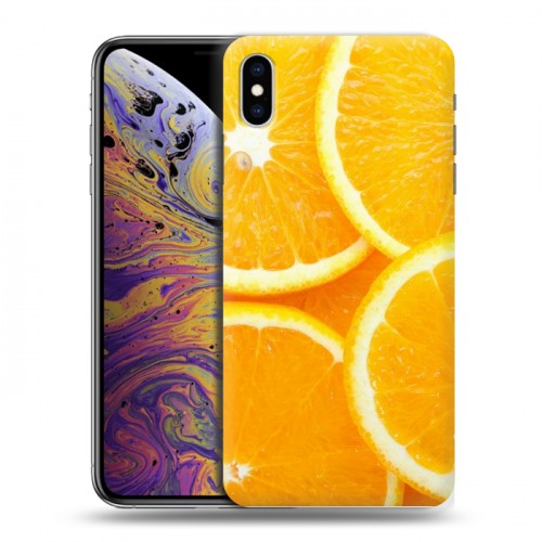 Дизайнерский силиконовый чехол для Iphone Xs Max Фрукты текстуры