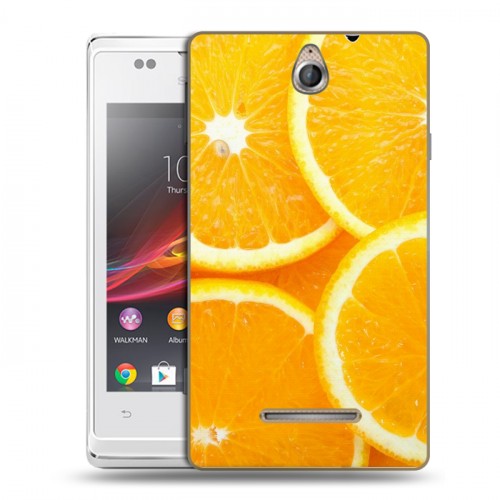 Дизайнерский пластиковый чехол для Sony Xperia E Фрукты текстуры