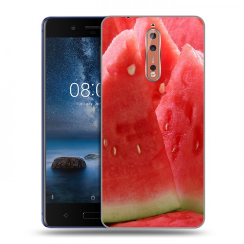 Дизайнерский пластиковый чехол для Nokia 8 Фрукты текстуры