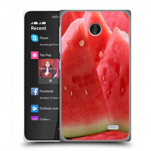 Дизайнерский пластиковый чехол для Nokia X Фрукты текстуры