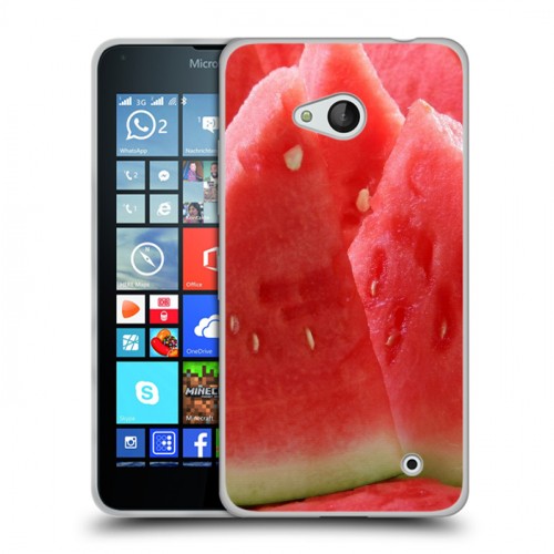 Дизайнерский пластиковый чехол для Microsoft Lumia 640 Фрукты текстуры