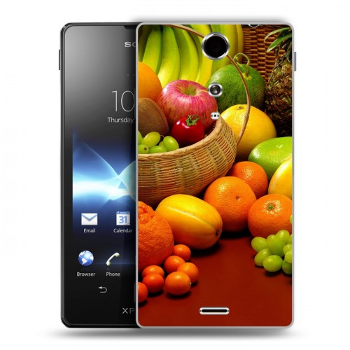 Дизайнерский пластиковый чехол для Sony Xperia TX Фрукты текстуры