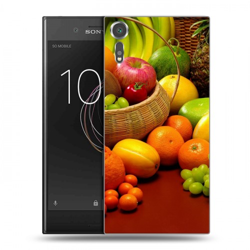 Дизайнерский пластиковый чехол для Sony Xperia XZs Фрукты текстуры