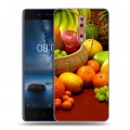 Дизайнерский пластиковый чехол для Nokia 8 Фрукты текстуры