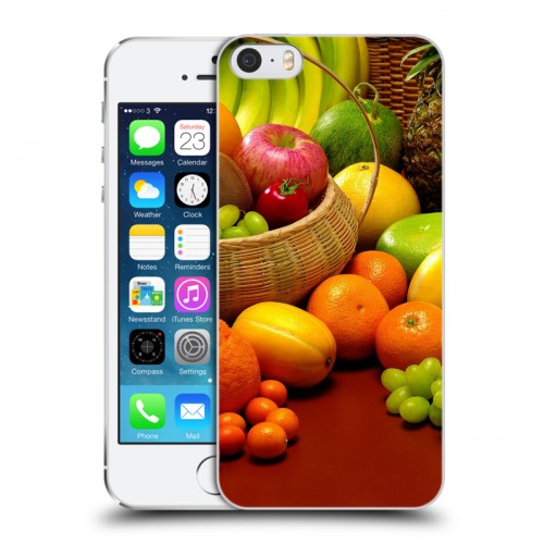 Дизайнерский пластиковый чехол для Iphone 5s Фрукты текстуры