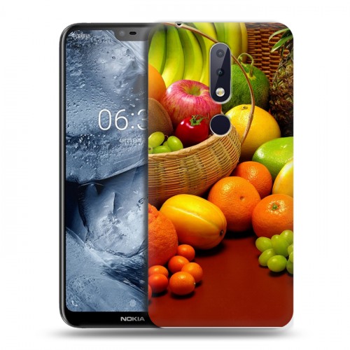 Дизайнерский пластиковый чехол для Nokia 6.1 Plus Фрукты текстуры