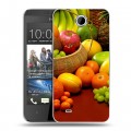 Дизайнерский пластиковый чехол для HTC Desire 300 Фрукты текстуры