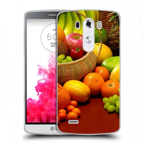 Дизайнерский пластиковый чехол для LG G3 (Dual-LTE) Фрукты текстуры