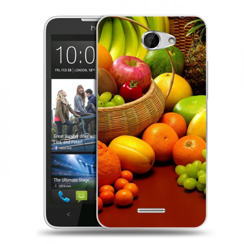 Дизайнерский пластиковый чехол для HTC Desire 516 Фрукты текстуры