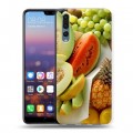 Дизайнерский силиконовый с усиленными углами чехол для Huawei P20 Pro Фрукты текстуры