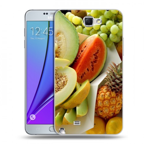 Дизайнерский пластиковый чехол для Samsung Galaxy Note 2 Фрукты текстуры