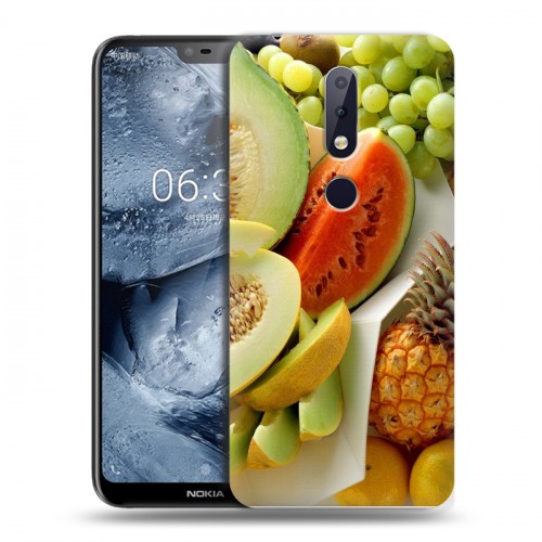 Дизайнерский пластиковый чехол для Nokia 6.1 Plus Фрукты текстуры