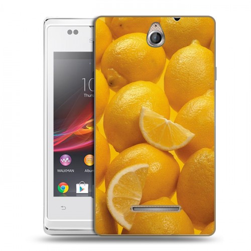 Дизайнерский пластиковый чехол для Sony Xperia E Фрукты текстуры