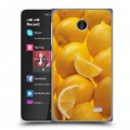 Дизайнерский пластиковый чехол для Nokia X Фрукты текстуры