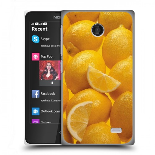 Дизайнерский пластиковый чехол для Nokia X Фрукты текстуры