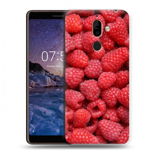 Дизайнерский пластиковый чехол для Nokia 7 Plus Ягоды текстуры