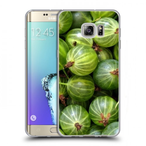 Дизайнерский пластиковый чехол для Samsung Galaxy S6 Edge Plus Ягоды текстуры