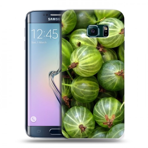 Дизайнерский пластиковый чехол для Samsung Galaxy S6 Edge Ягоды текстуры