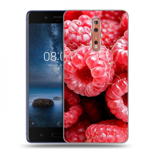 Дизайнерский пластиковый чехол для Nokia 8 Ягоды текстуры