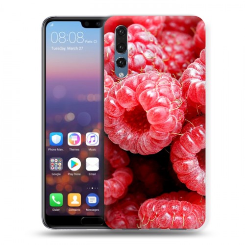 Дизайнерский силиконовый с усиленными углами чехол для Huawei P20 Pro Ягоды текстуры