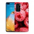 Дизайнерский пластиковый чехол для Huawei P40 Ягоды текстуры