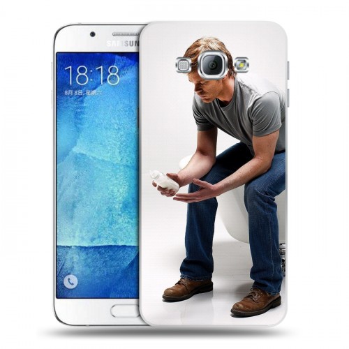 Дизайнерский пластиковый чехол для Samsung Galaxy A8 Декстер