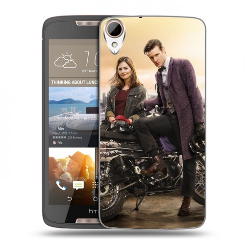 Дизайнерский пластиковый чехол для HTC Desire 828 Доктор кто