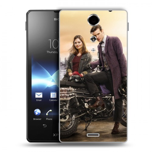 Дизайнерский пластиковый чехол для Sony Xperia TX Доктор кто