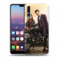 Дизайнерский силиконовый с усиленными углами чехол для Huawei P20 Pro Доктор кто