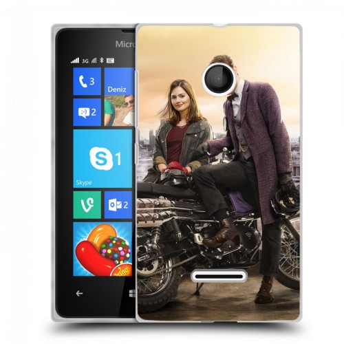 Дизайнерский пластиковый чехол для Microsoft Lumia 435 Доктор кто