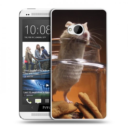 Дизайнерский пластиковый чехол для HTC One (M7) Dual SIM Грызуны