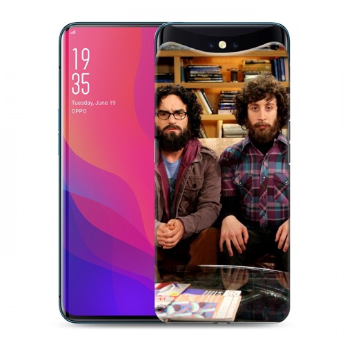 Дизайнерский силиконовый чехол для OPPO Find X Теория большого взрыва