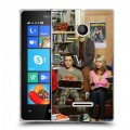 Дизайнерский пластиковый чехол для Microsoft Lumia 435 Теория большого взрыва
