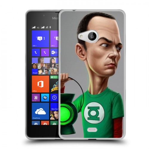 Дизайнерский пластиковый чехол для Microsoft Lumia 540 Теория большого взрыва