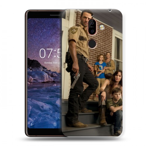 Дизайнерский пластиковый чехол для Nokia 7 Plus Ходячие мертвецы