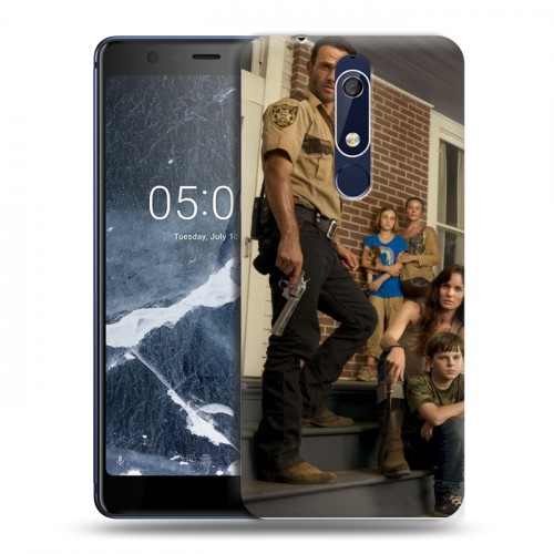 Дизайнерский пластиковый чехол для Nokia 5.1 Ходячие мертвецы