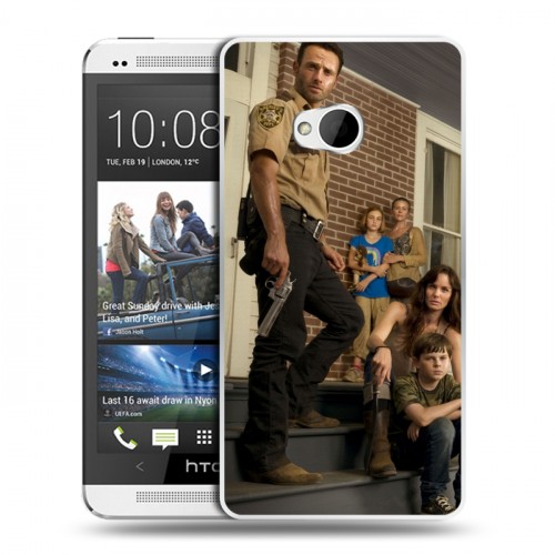 Дизайнерский пластиковый чехол для HTC One (M7) Dual SIM Ходячие мертвецы