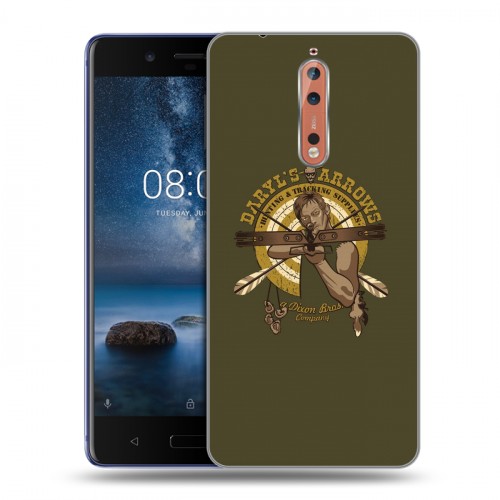 Дизайнерский пластиковый чехол для Nokia 8 Ходячие мертвецы