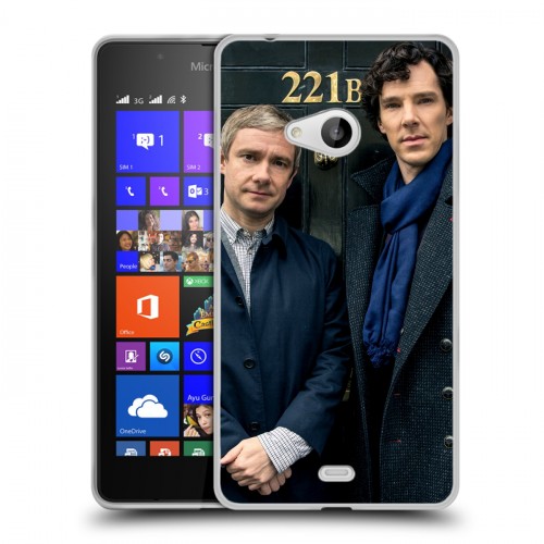 Дизайнерский пластиковый чехол для Microsoft Lumia 540 Шерлок