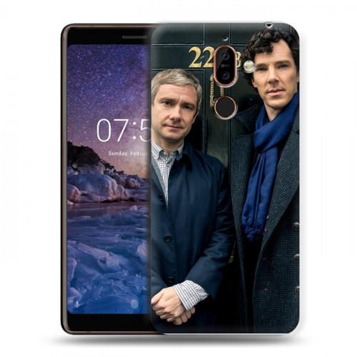 Дизайнерский пластиковый чехол для Nokia 7 Plus Шерлок