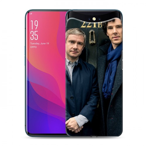 Дизайнерский силиконовый чехол для OPPO Find X Шерлок