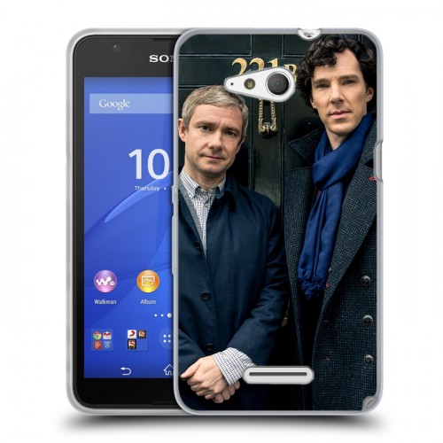 Дизайнерский пластиковый чехол для Sony Xperia E4g Шерлок